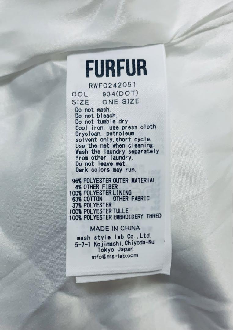 FUR FUR セーラーカラーシャツワンピース RWFO242051 (DOT)