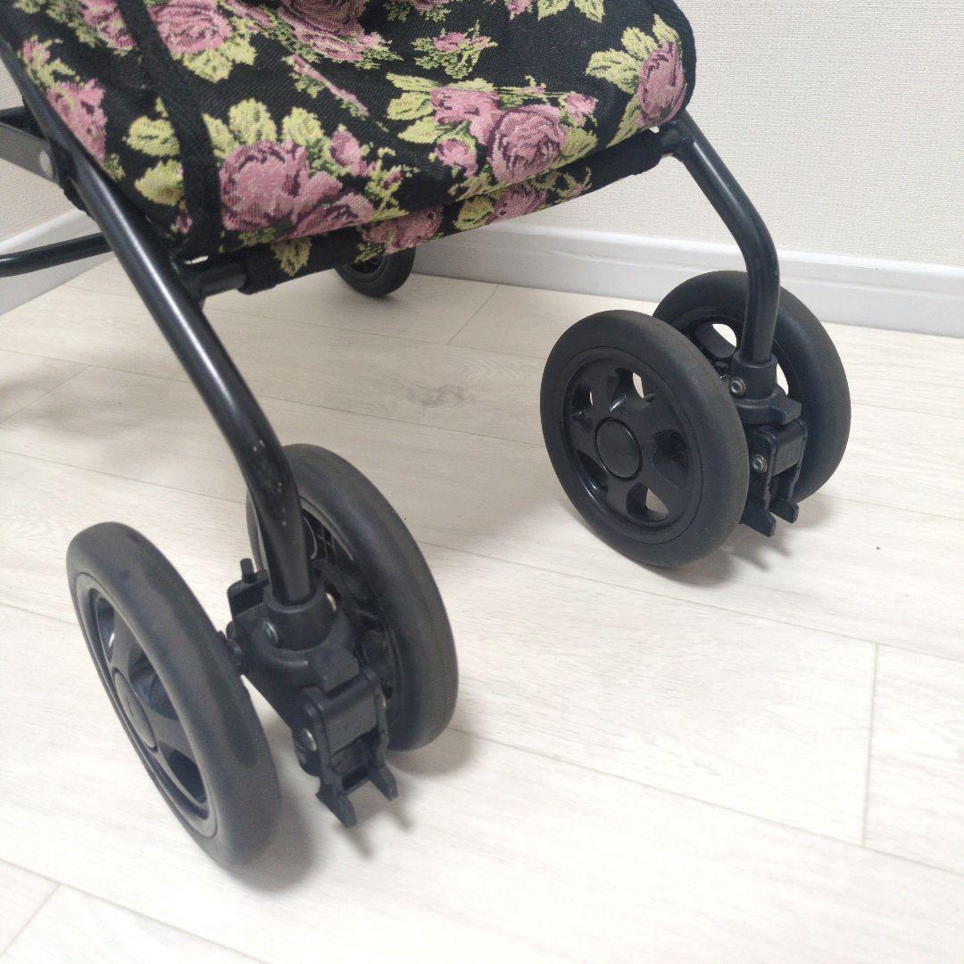 【未使用級】島製作所 スカイウォーカー S シルバーカー 花柄 押し車 未使用級【島製作所】スカイウォーカーS シルバーカー 花柄 歩行