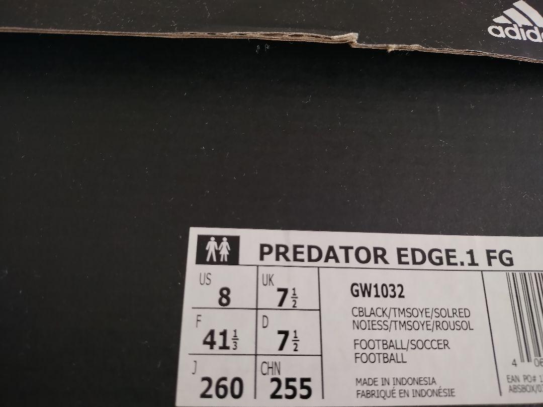 新品未使用！ adidas プレデター エッジ.1 FG 26cm