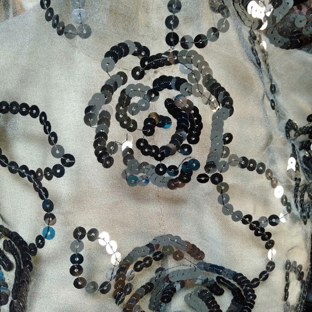 3M以上縫い付けスパンコール刺繍オーガンジー