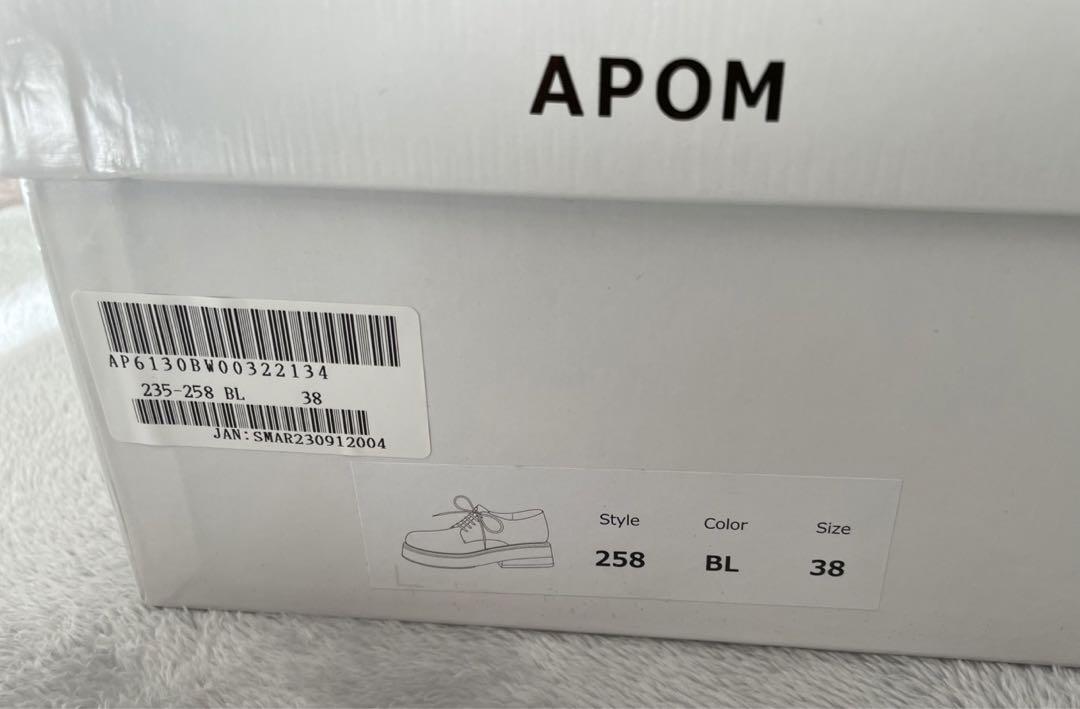 アポム APOM プラットフォームダービー50 サイズ38 24cm 未使用