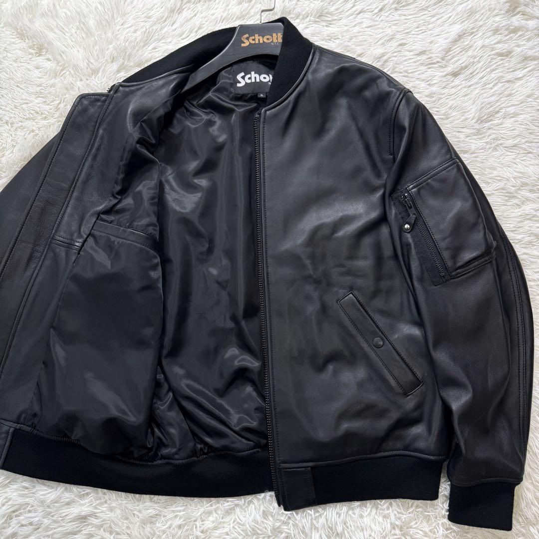 極美品✨Schott A-2 フライトジャケット レザージャケット 黒 Schott ショット A2 フライトジャケット