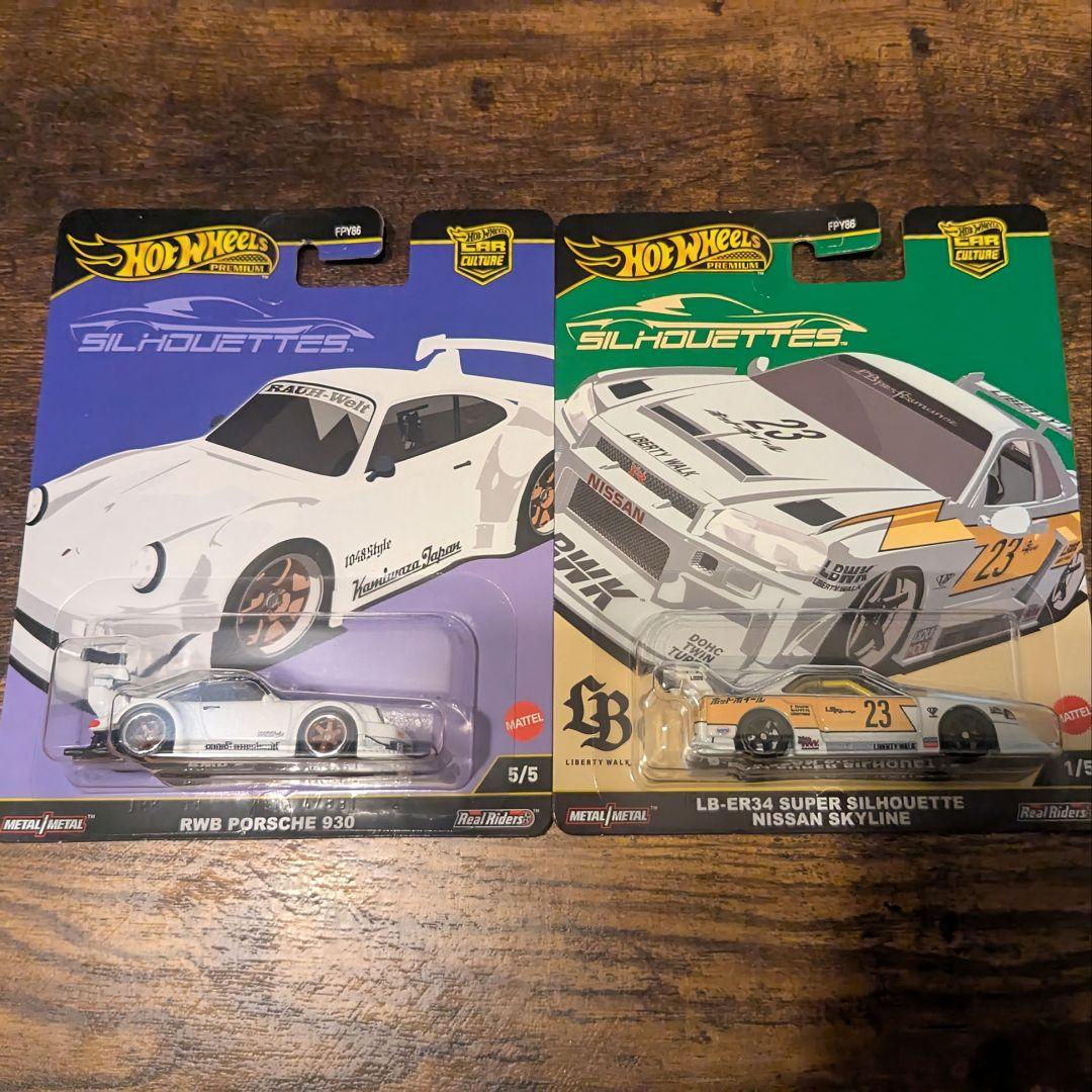 アメージングタイランド・グランドセール ホットウィール 2台 RWBポルシェ 日産スカイライン シルエット ミニカー