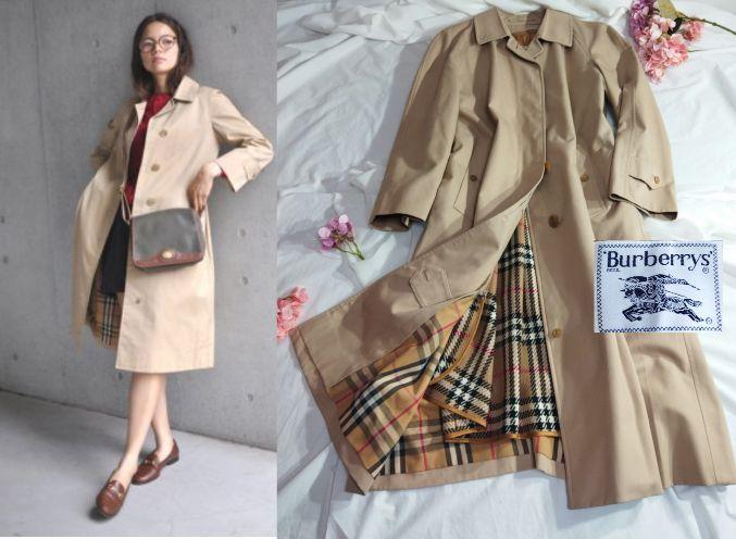 44%割引ブラウン系,M大人気 極上✨美品 90s バーバリーズ トレンチ 廃番・完売 バーバリー★プローサム★44★ブラック★トレンチコート★正規品★ トレンチコート