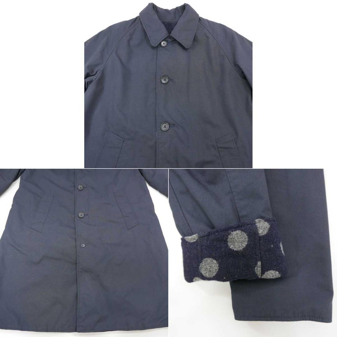 無地ENGINEERED GARMENTS リバーシブル ドット コート 総柄 紺