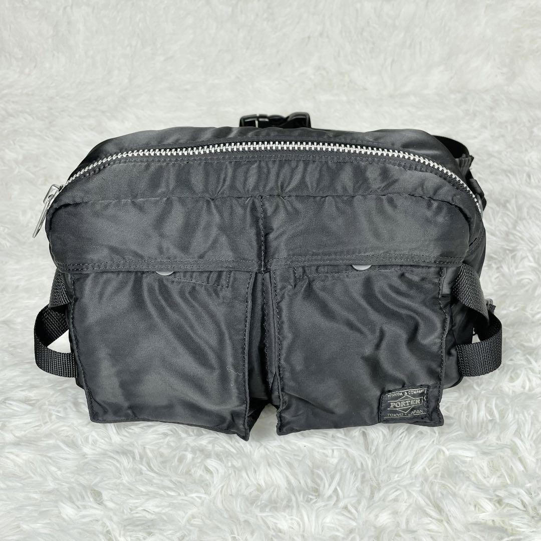 美品】PORTER TANKER 2way ウエストバッグ 黒
