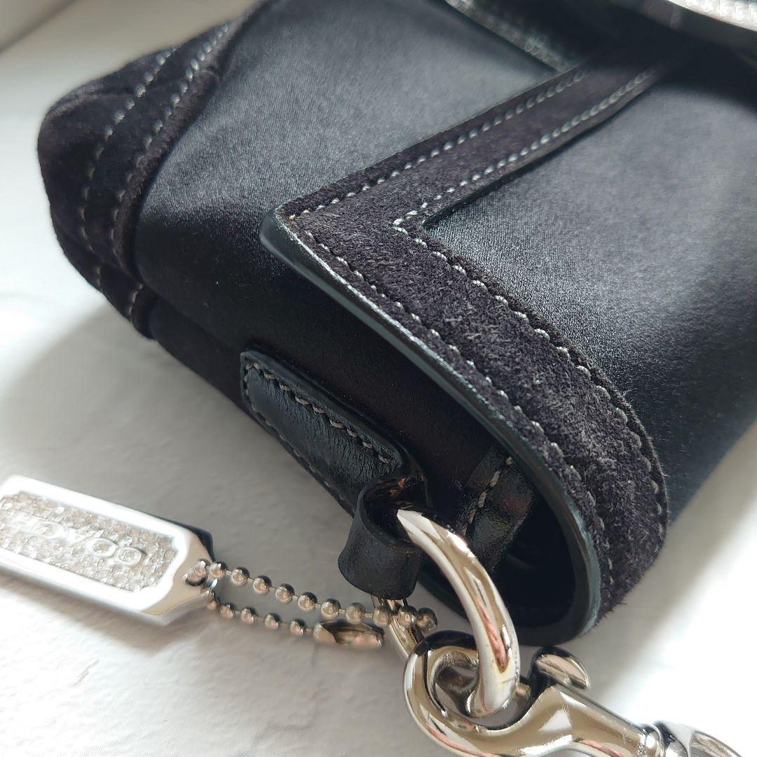 COACH ハンドバッグ 黒 チェーン 結婚式 バック パーティー