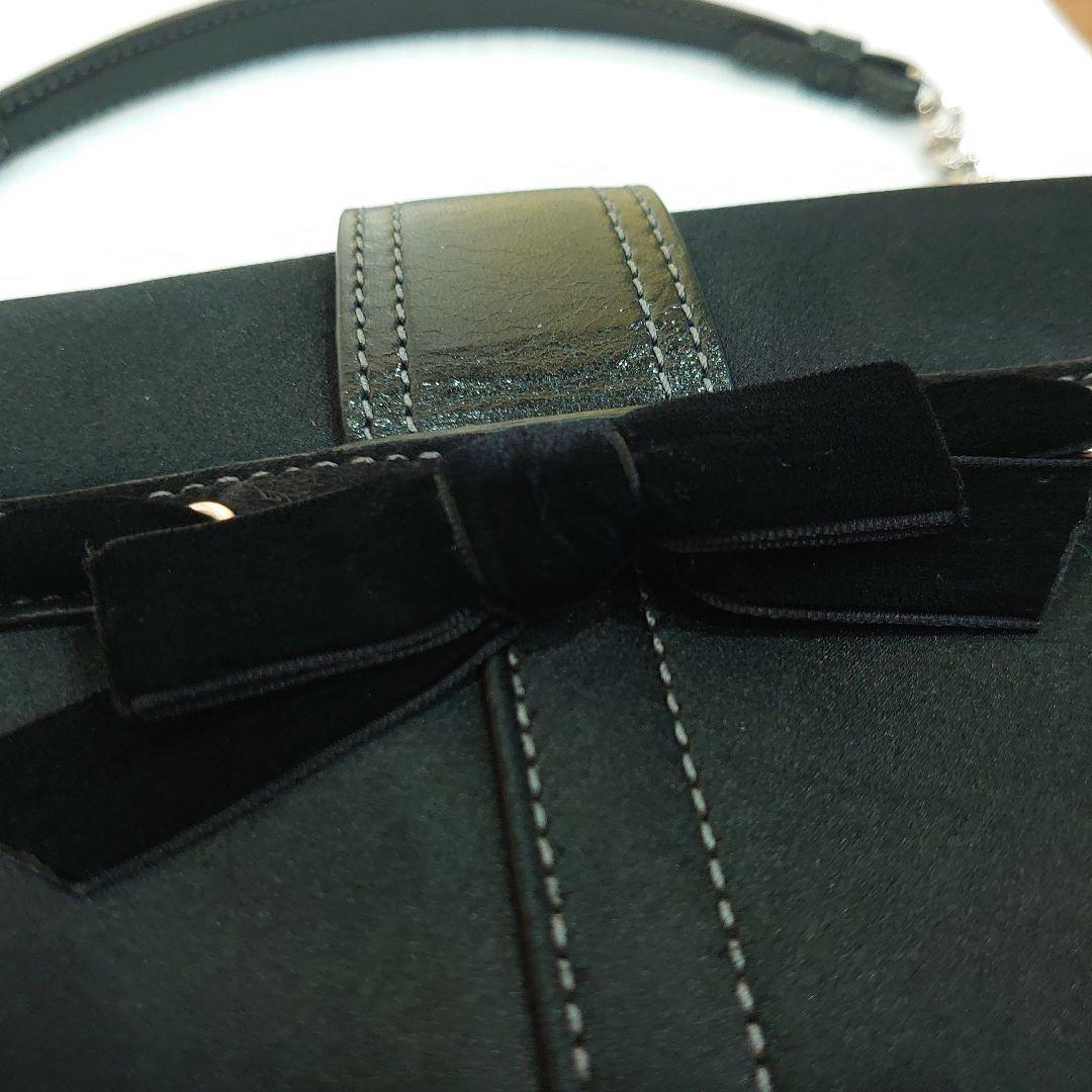 COACH ハンドバッグ 黒 チェーン 結婚式 バック パーティー
