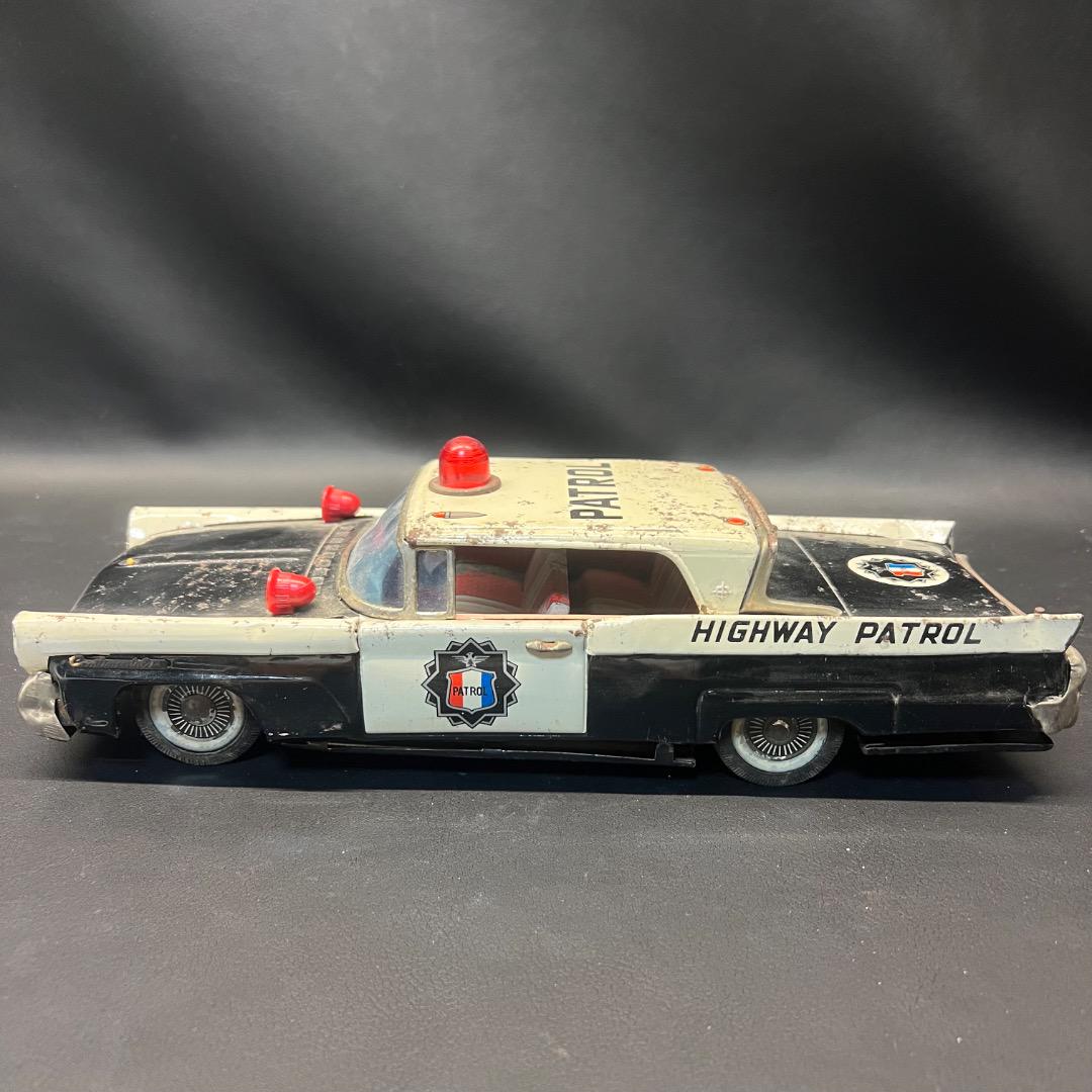 〇Fb右1063 昭和レトロ ブリキ製 パトカー リンカーン