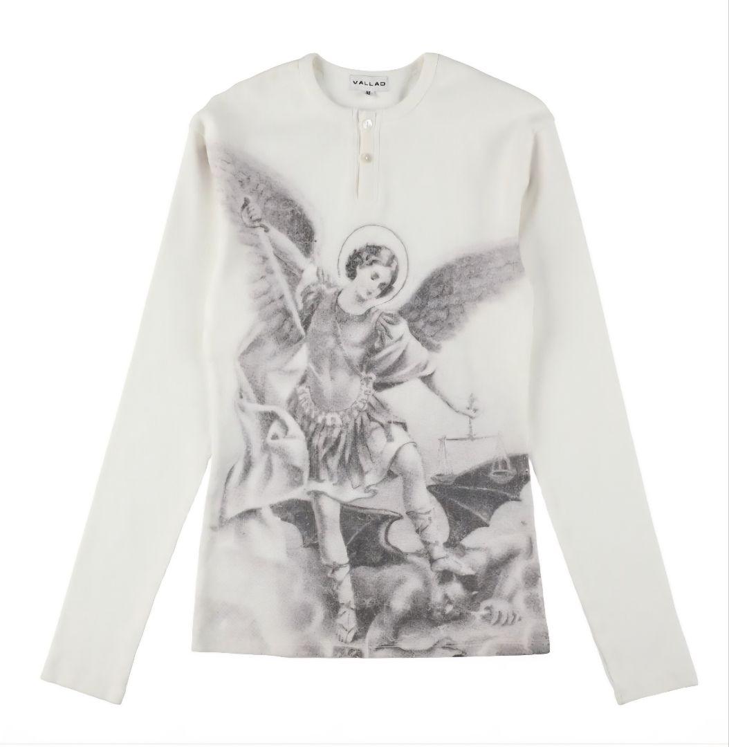 VALLAD V.HENRY NECK L S ホワイト M