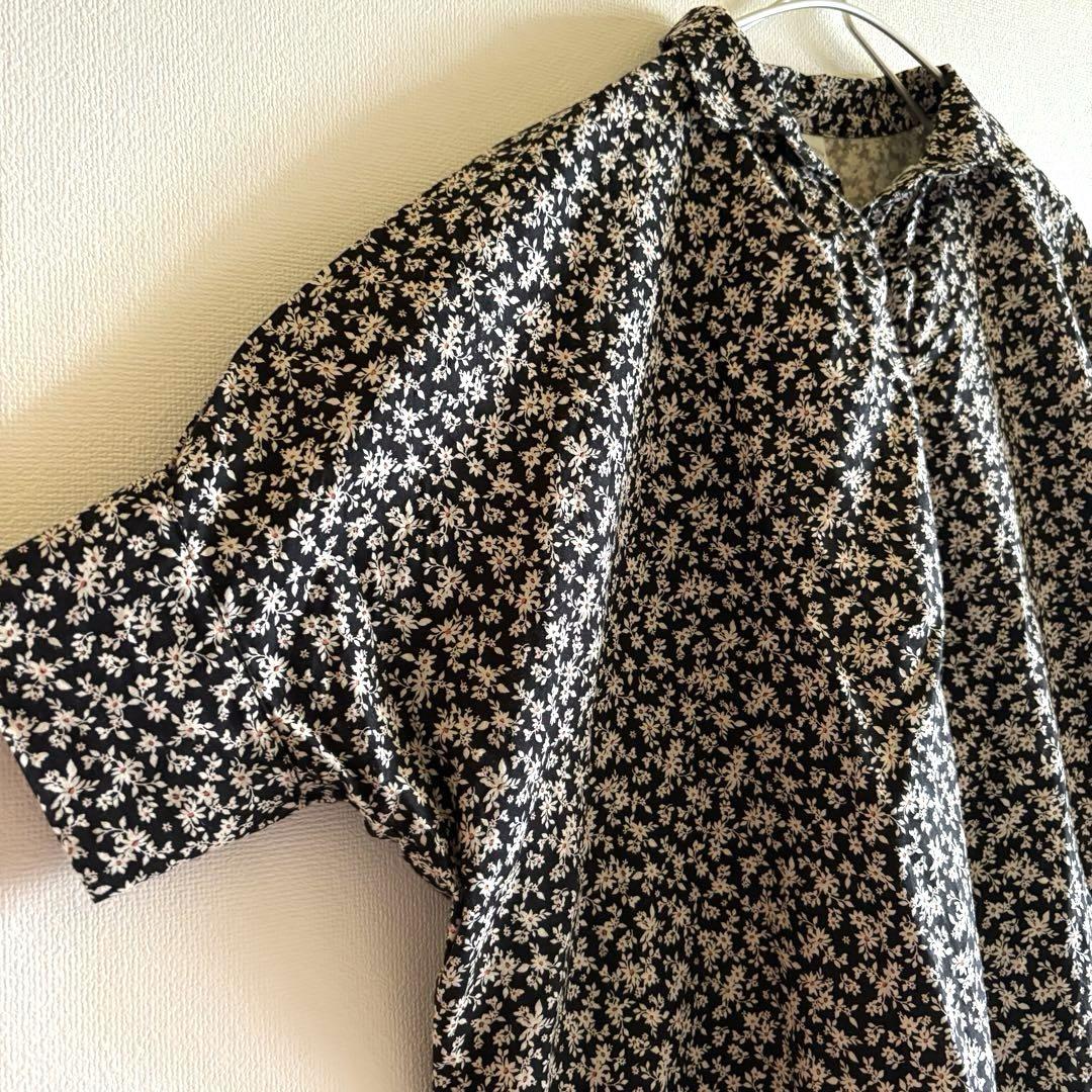 【新品】ヌーベル ドゥ パラディ 花柄ブラウス 北欧暮らしの道具店　リネン混 NOUVELLES DU PARADIS / ヌーベル ドゥ パラディ / 花柄ブラウス