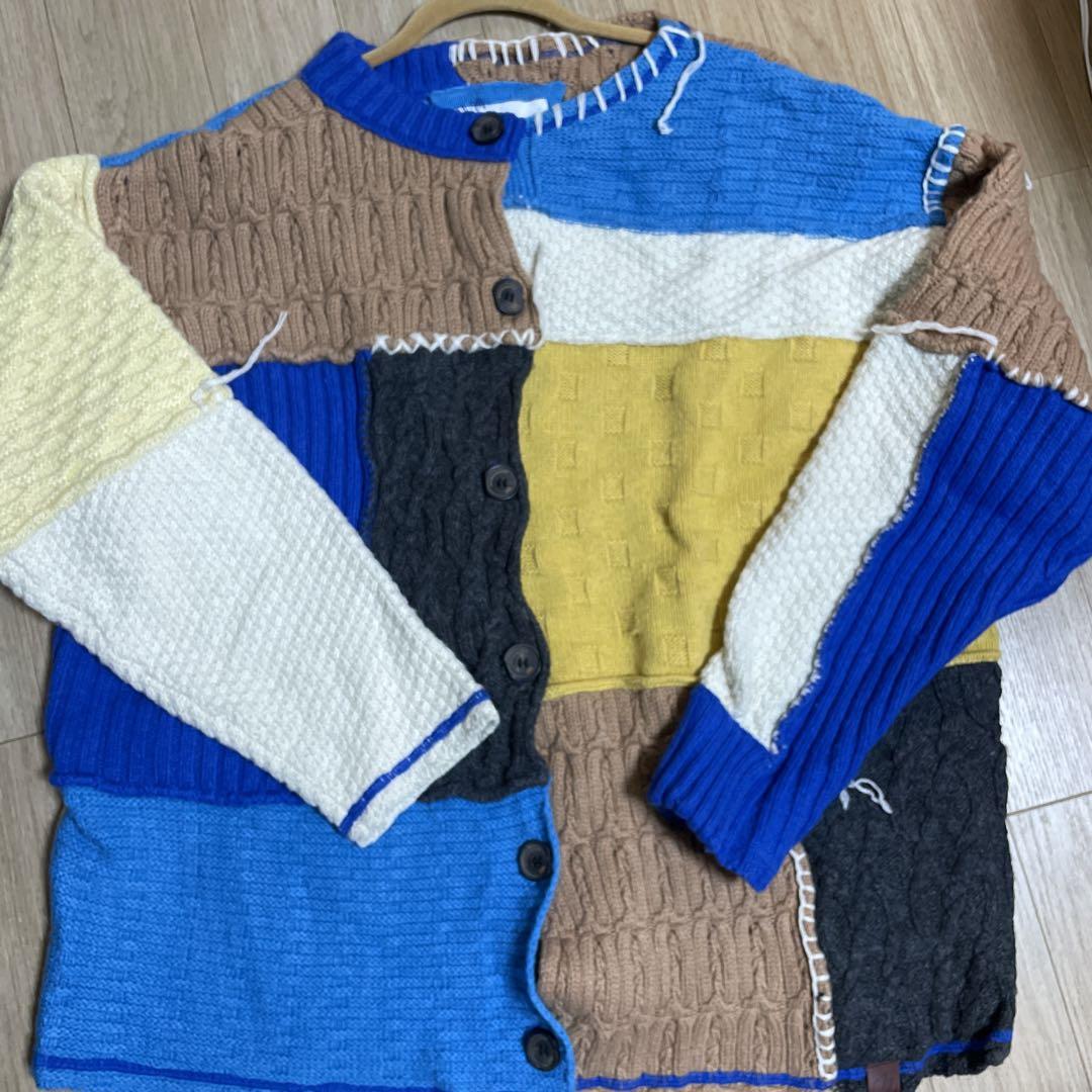 ZARA（ザラ）×ADERERROR ニットカーディガン パッチワーク
