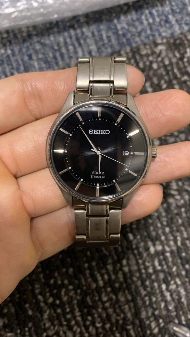 SEIKO ソーラー チタン V157-0BX0 メンズ クオーツ - メルカリ