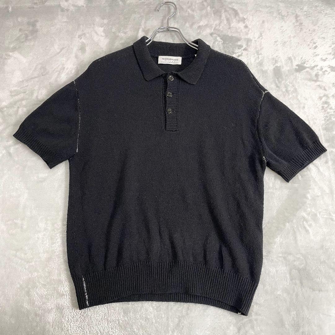 TOMORROWLAND tricot シルクコットン ニットポロシャツ S 黒 7,550円