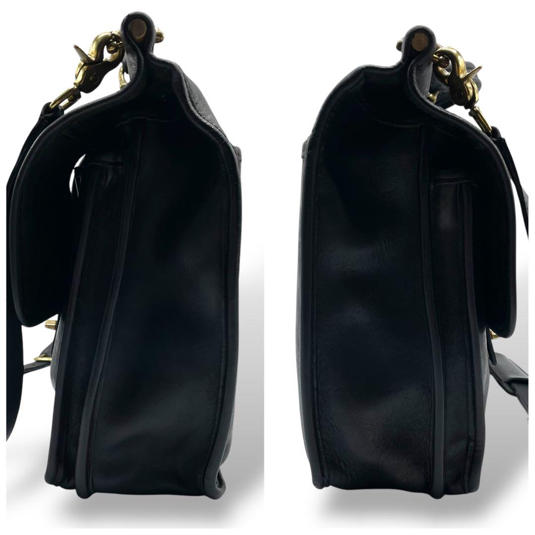 COACH オールドコーチ☆ターンロック 2way ビジネスバッグ レザー 黒