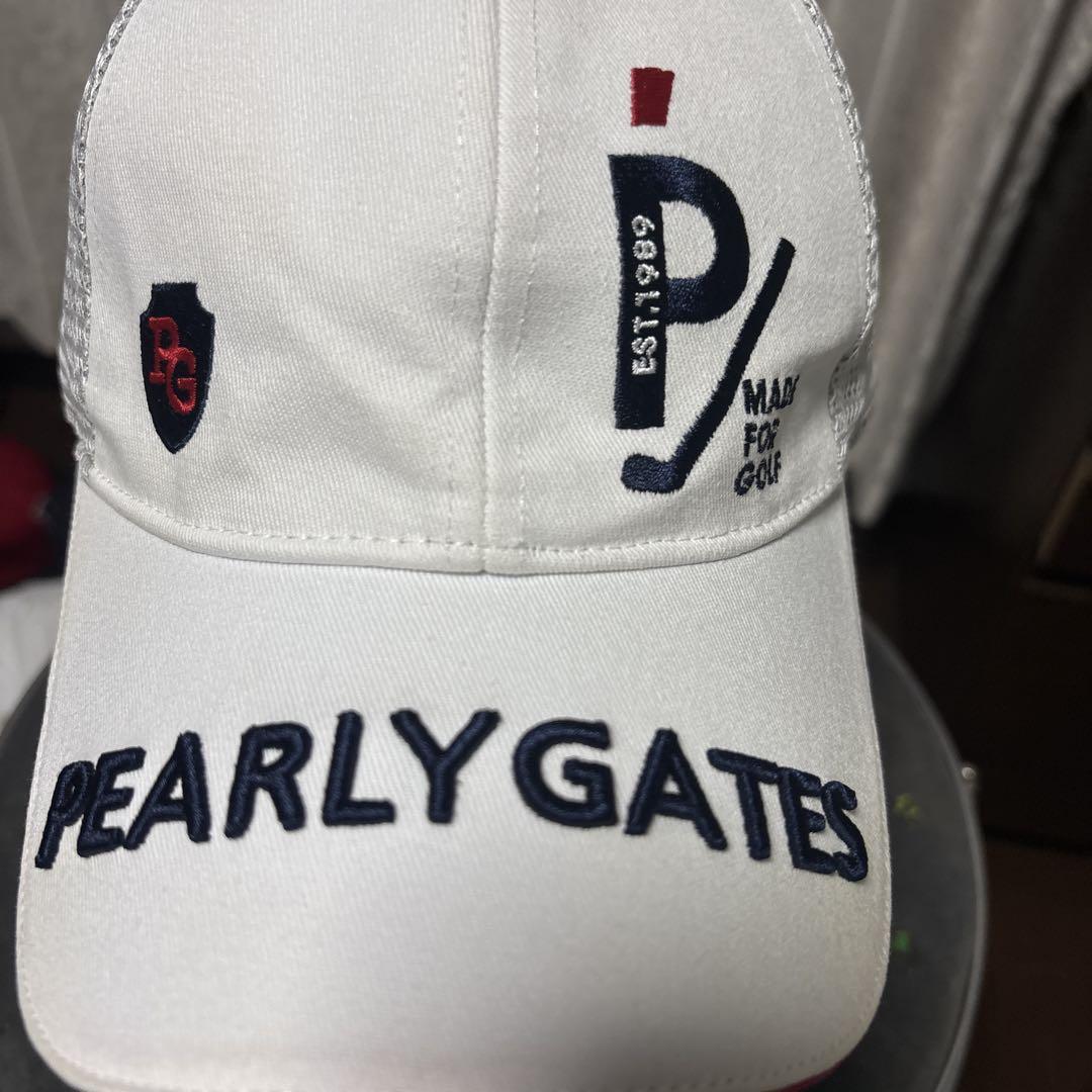 PEARLY GATES パーリーゲイツ メッシュキャップ ホワイト - メルカリ