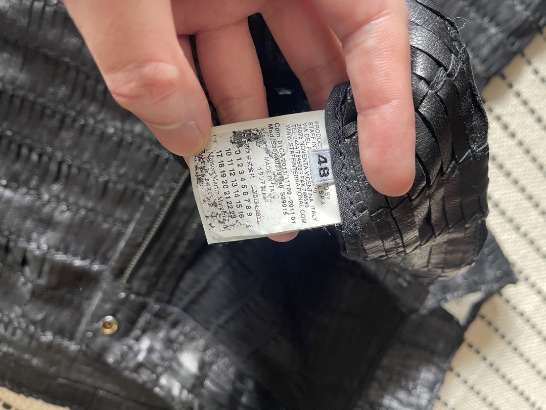 希少 MAISON MARTIN MARGIELA ラムレザー メッシュ パンツ