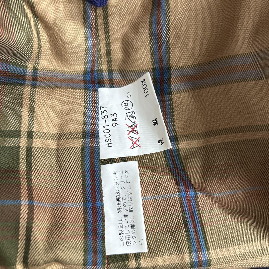 美品　イヴサンローラン　ロングトレンチコート　ラグラン袖　ネイビー　金ロゴボタン