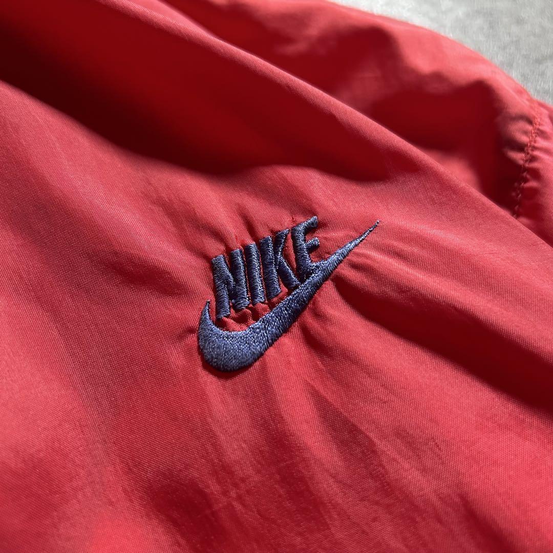 90s NIKE ”BIG SWOOSH” ナイキ ナイロンジャケット 赤 紺