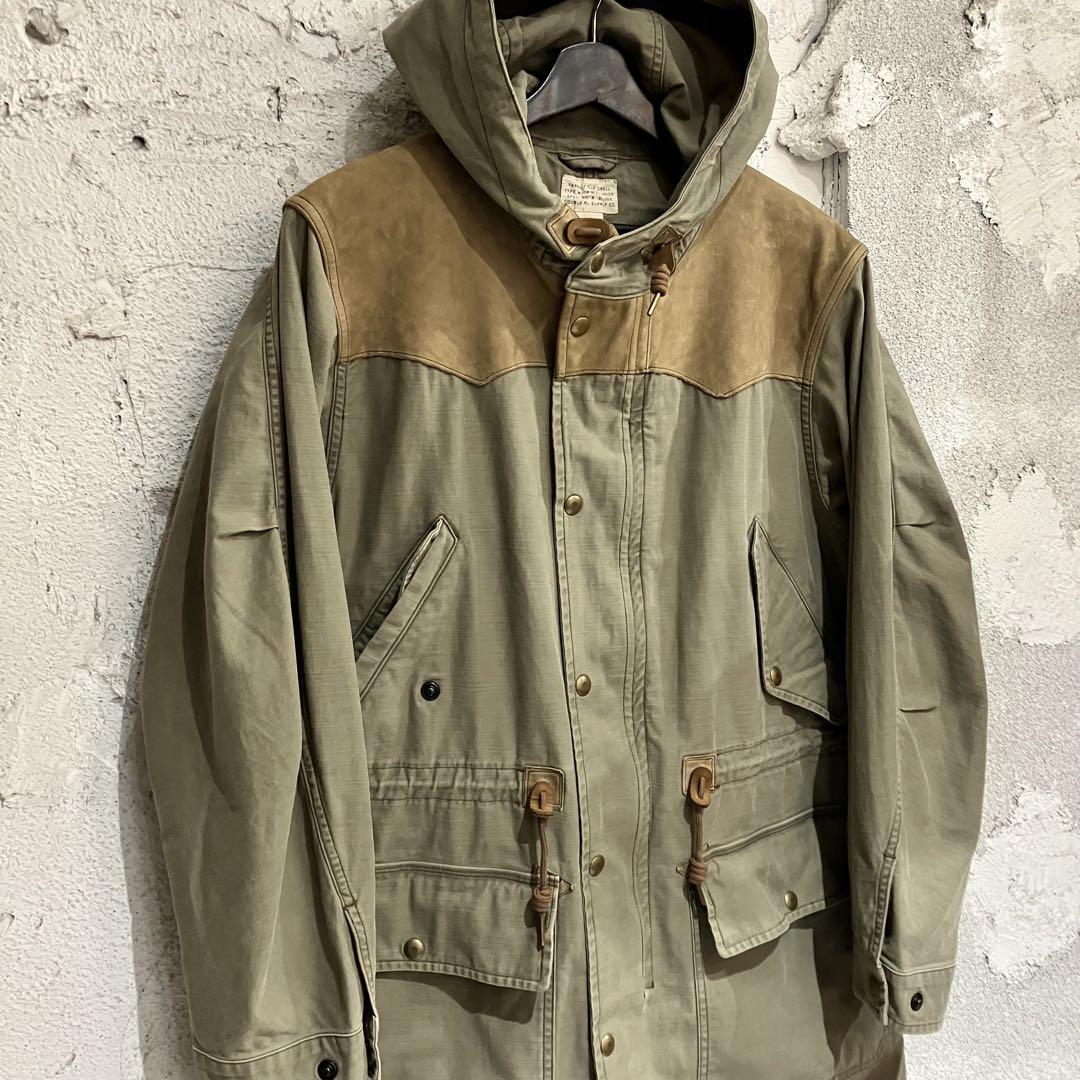 ジェイムス　24FW RRLレザーヨーク サティーンパーカー S