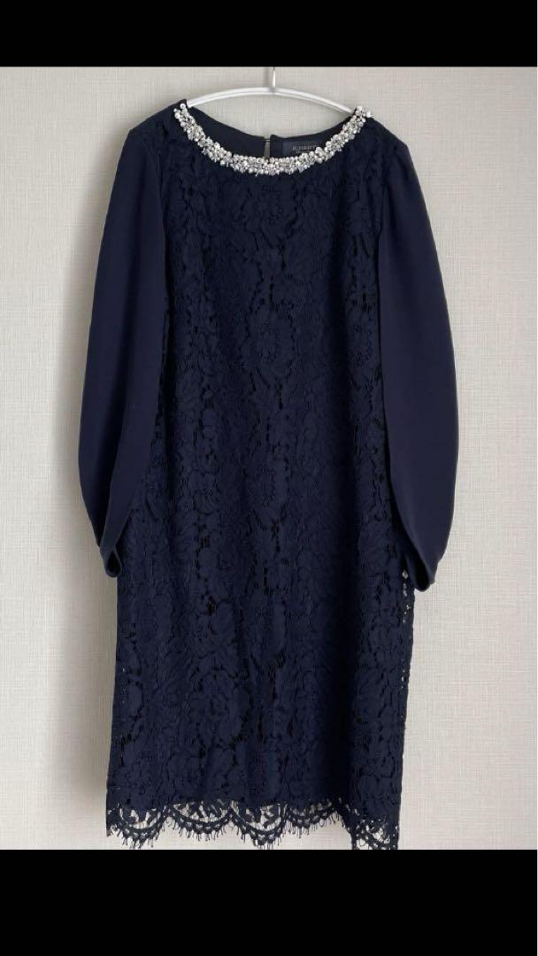 ジャスグリッティー JUSGLITTY 衿ビジューマントワンピース