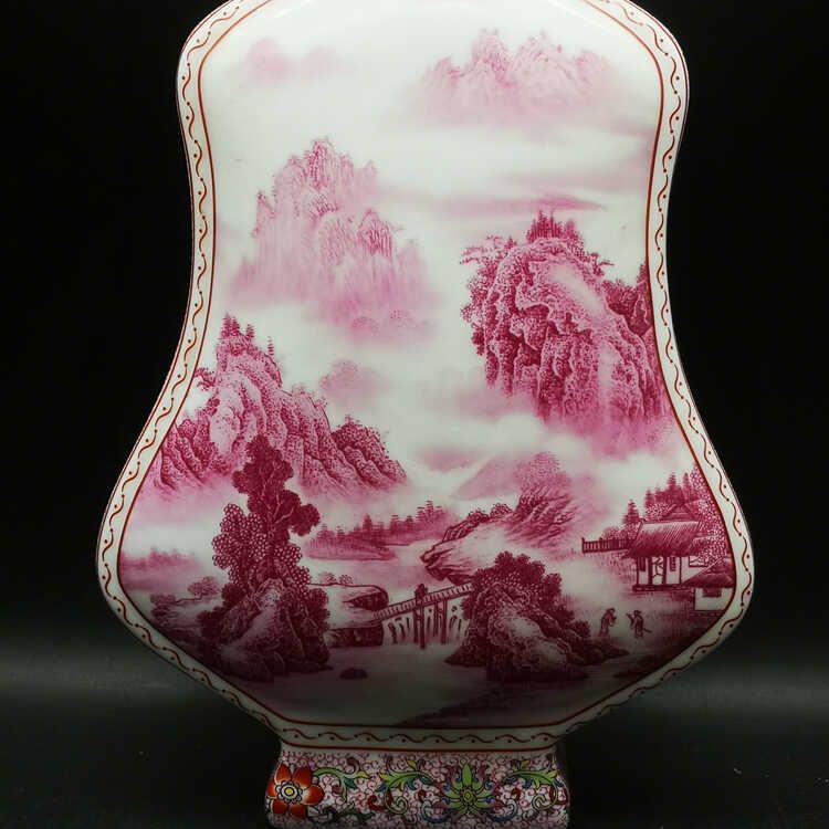 山水琵琶瓶 工芸品 陶磁器 装飾品 花瓶 花器 美品 美術品 置物 陶芸 山水琵琶瓶 工芸品 陶磁器 装飾品 花瓶 花器 美品 美術品 置物 陶芸