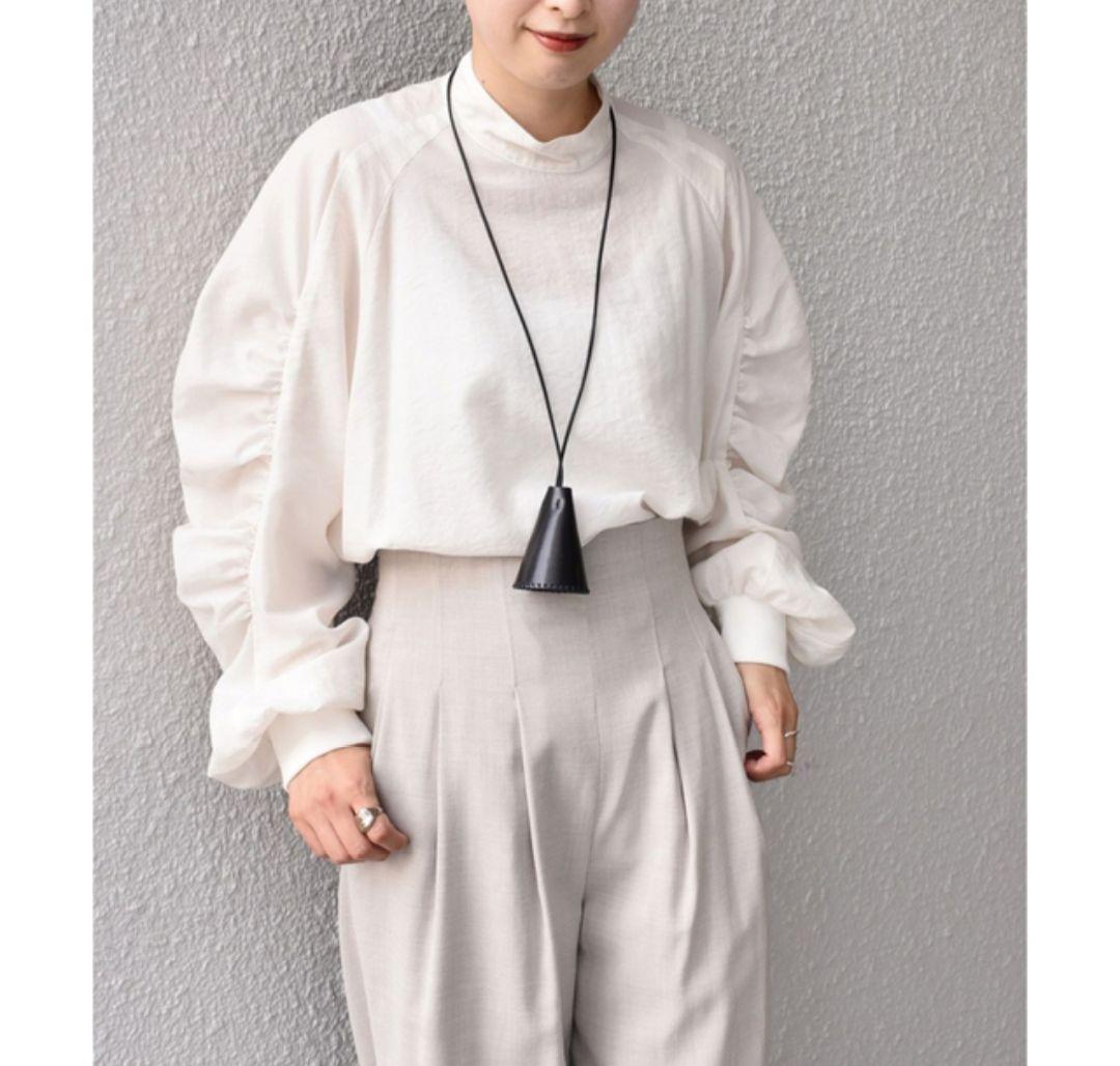 定番人気！ ships Wai+ ギャザースリーブリブプルオーバー 野尻美穂 ワイ トップス