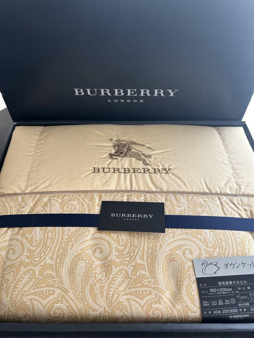 新品☆上質日本製 西川 羊毛混肌掛けふとん Burberry バーバリー