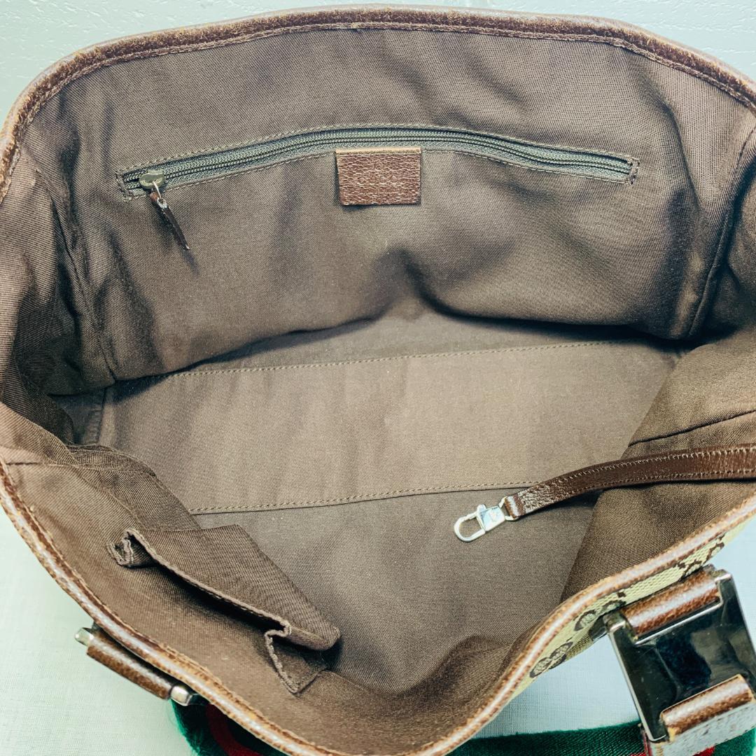 グッチ シェリーライン GGキャンバス ハンドバック USED品（M) K