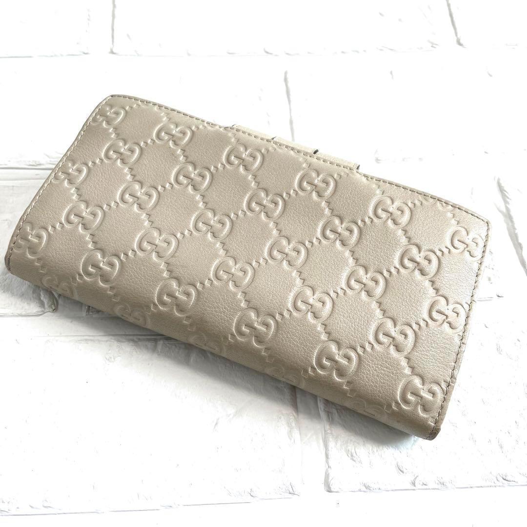 現品発送 レア 箱付 GUCCI 長財布 グッチシマ GG柄 正規品 収納力抜群 高級 【3017659126】(16054円)