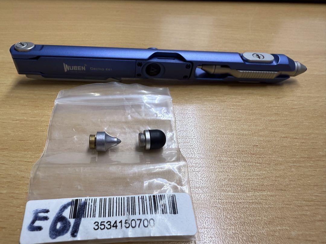 中古品WUBEN E61Blue色 USB充電式LEDペンライト多機能戦術ライト
