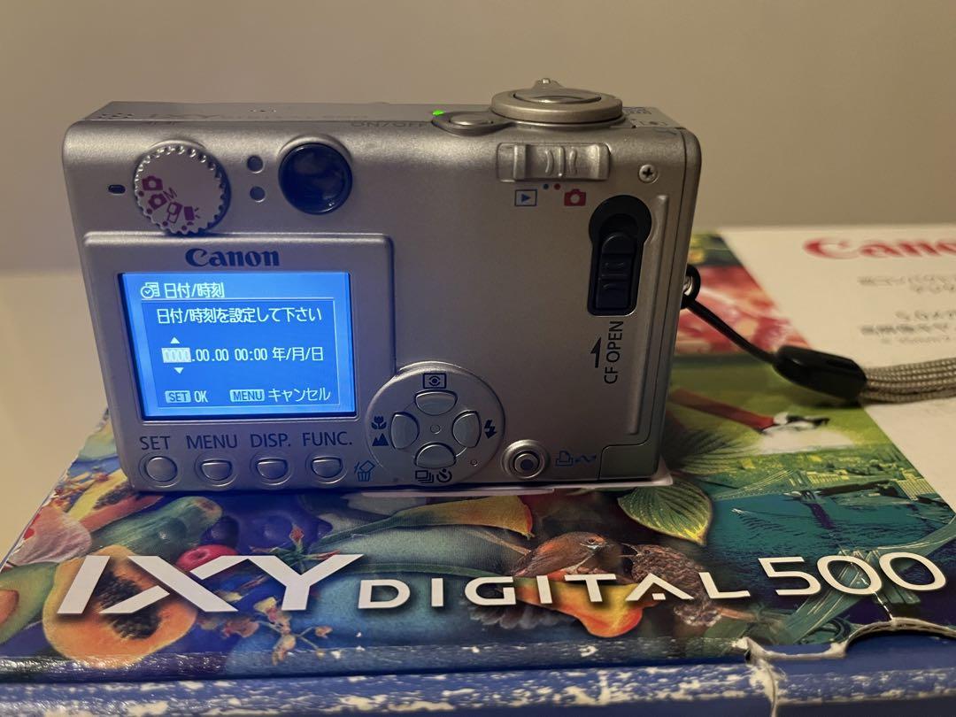 Canon●キヤノンデジタルカメラ　IXY DIGITAL500 シルバーボディ