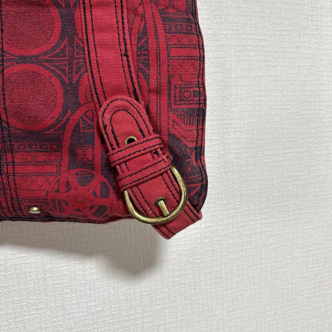 ー品販売  DIESEL 赤 メルカリ - ショルダーバッグ プリント柄 バッグ