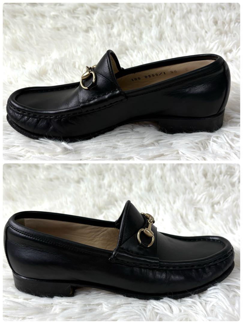 GUCCI グッチ　ホースビット　ゴールド金具　レザー　ローファー　革靴