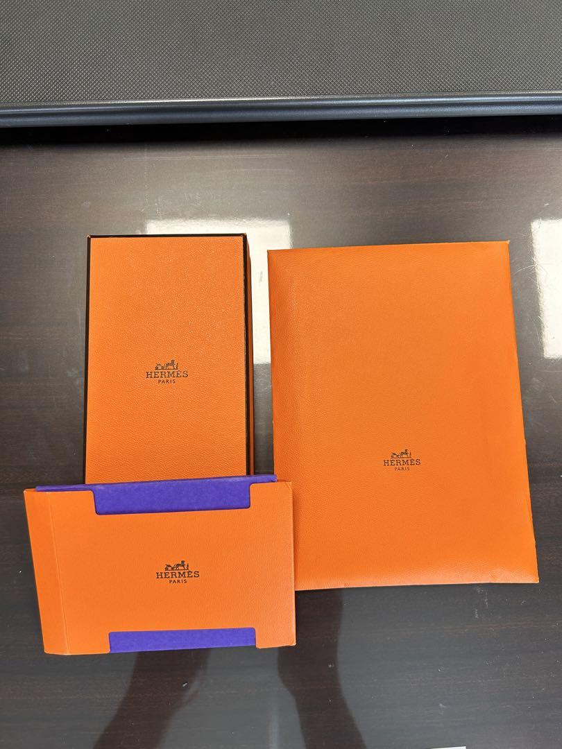 HERMES レザー メモ帳、ノート、付箋セット