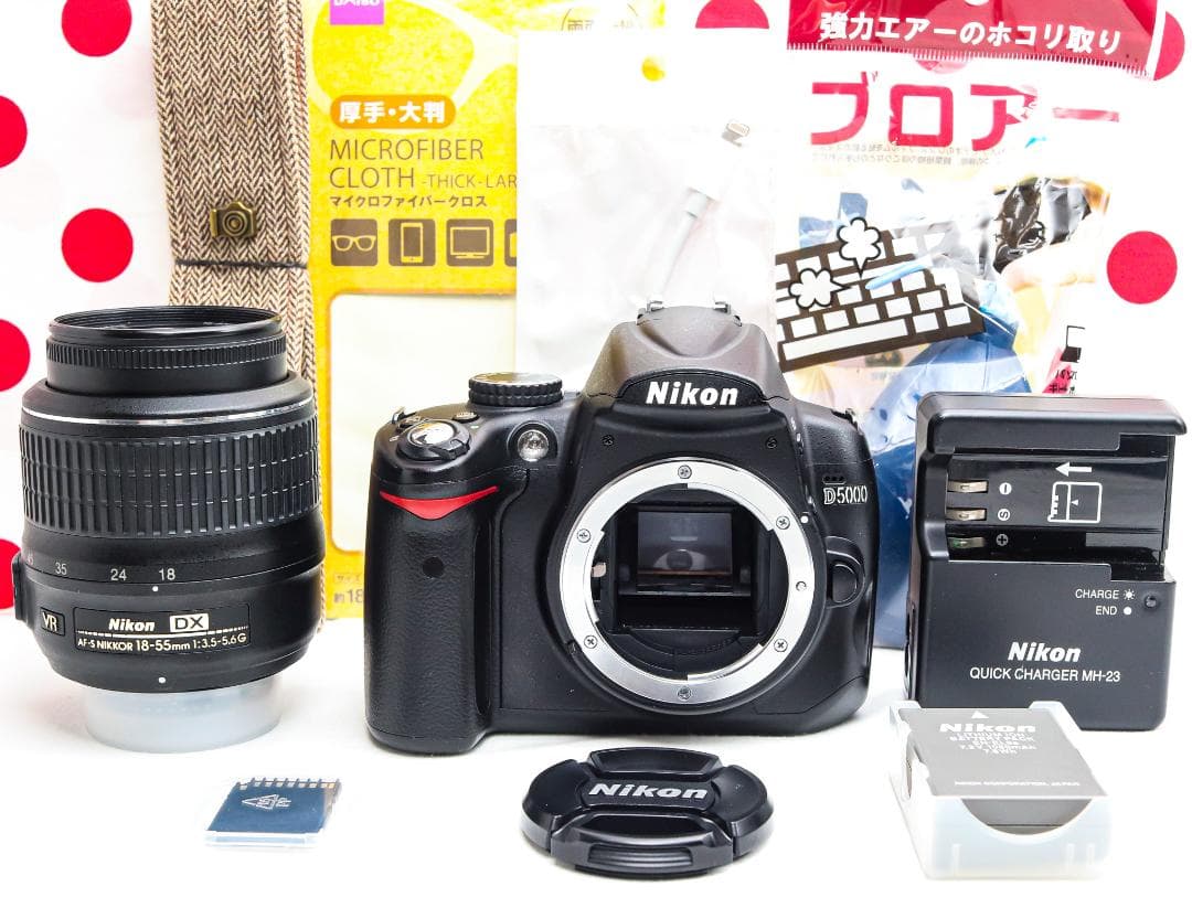 ニコン Nikon D5000❤スマホ転送OK❤動画撮影・自撮り可❤手振れ補正付