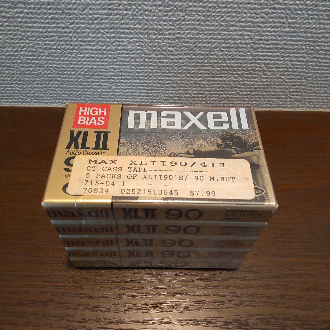 【海外品・未開封】maxell XL Ⅱ 90　空白カセットテープ　5本パック 海外品・未開封】maxell XL Ⅱ 90 空白カセットテープ 5本パック