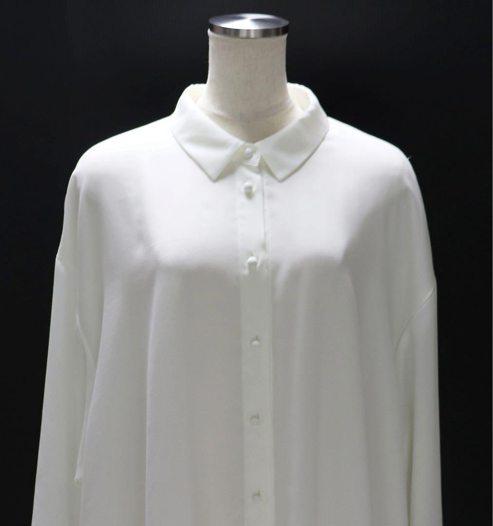 《レリアン》新品 薄手シアー素材 裾レイヤード チュニックシャツ 13＋