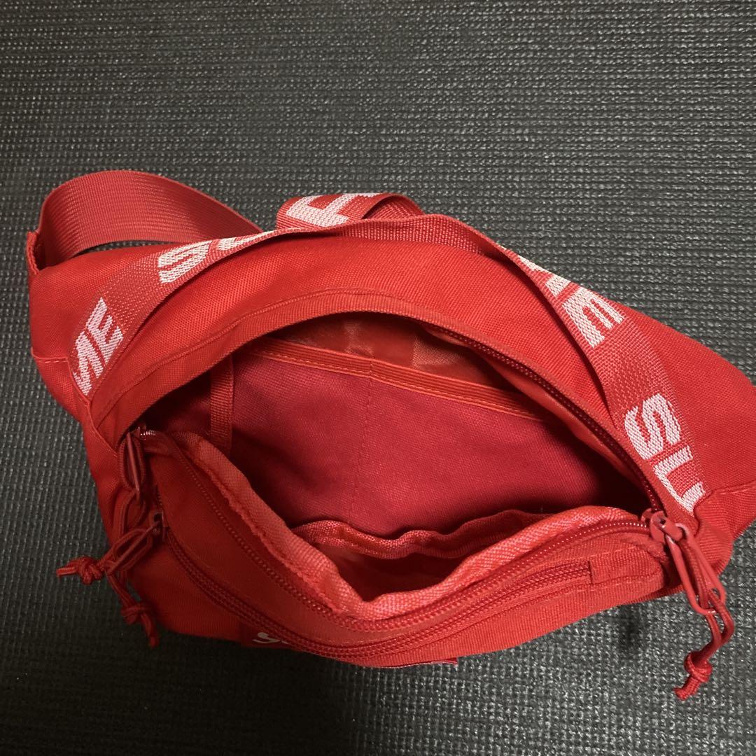 Supreme レッド ボディバッグ 新品 Supreme レザー ウエスト バッグ レッド ボディ バッグ