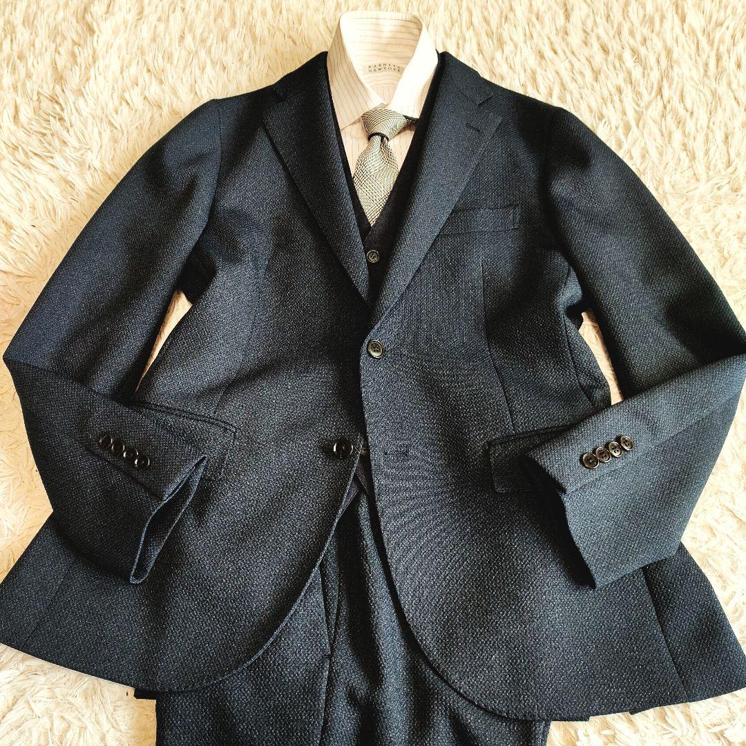 BEAMS ビームス セットアップ スーツ ジレ ベスト ネイビー 48 L相当