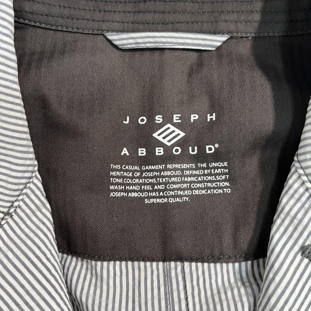 ［極美品］JOSEPH ABBOUD ストライプ　シアサッカー　手洗い可　L