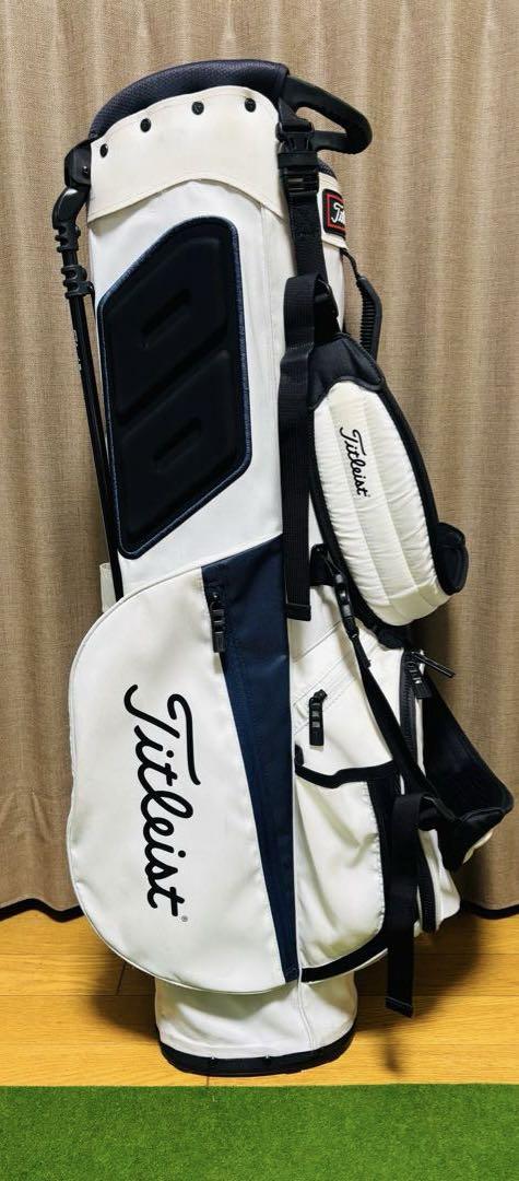 Titleist ゴルフキャディバッグ ホワイト/ネイビー