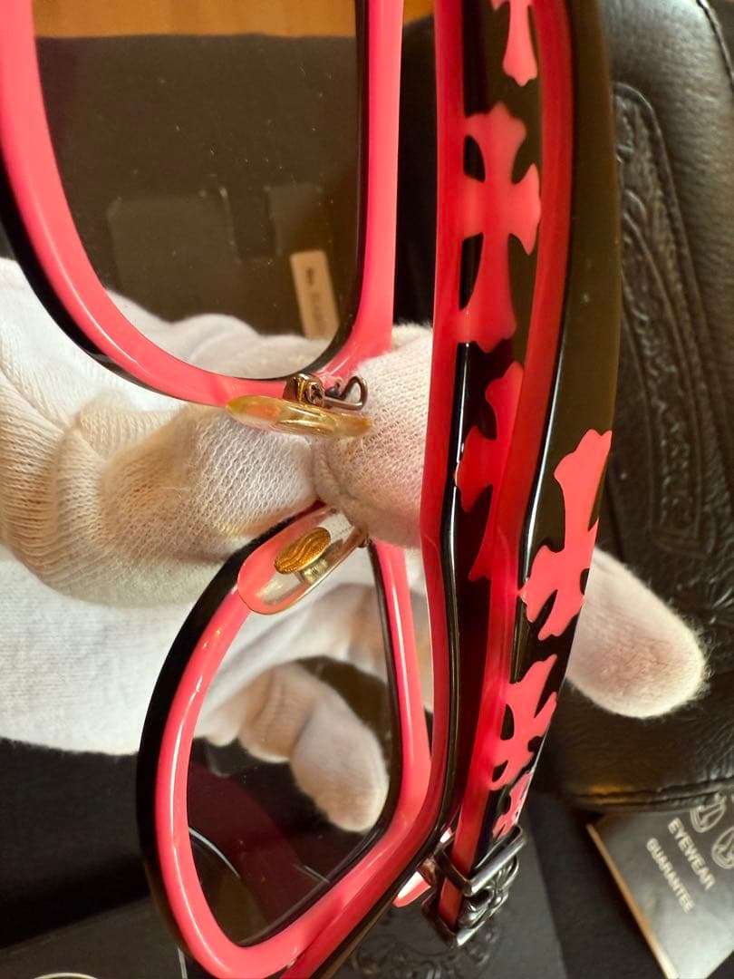 Chrome Hearts サングラス ブラック/ピンク