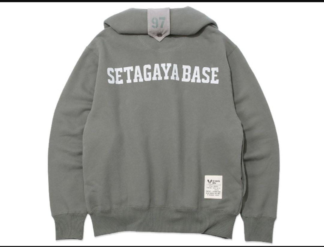 SETAGAYA BASE フード付きパーカ カクタスグリーン
