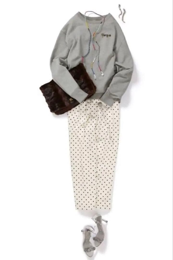 THIRD MAGAZINE シルクドットタックパンツL