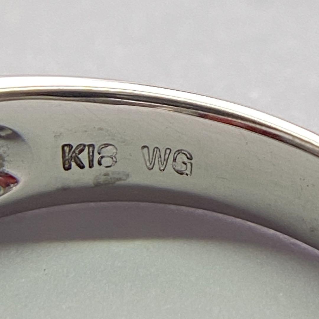 K18WG　天然ガーネットリング　サイズ10.5号　ホワイトゴールド　18金 K18WG 天然ガーネットリング サイズ10.5号 ホワイトゴールド 18金
