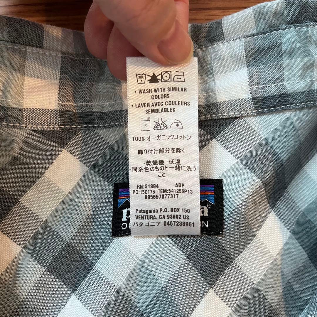 グレー×水色 チェックL