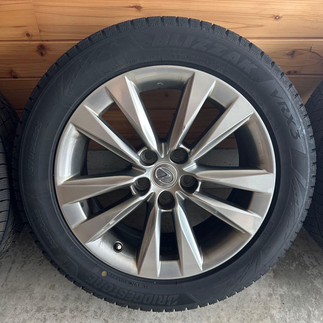 レクサスLS600HLにて使用純正ホイール&BS VRX3セット バリ山 極上品 レクサスLS600HLにて使用純正ホイール&BS VRX3セット バリ山 極上品