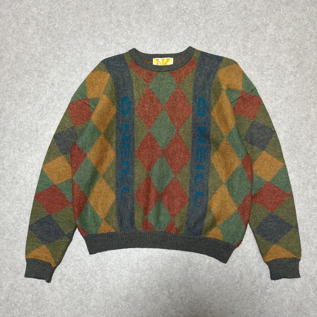 激レア80s- オールド】O'NEILL オニール ニット 総柄 L - メルカリ 激レア80s- オールド】O'NEILL オニール ニット 総柄 L - メルカリ