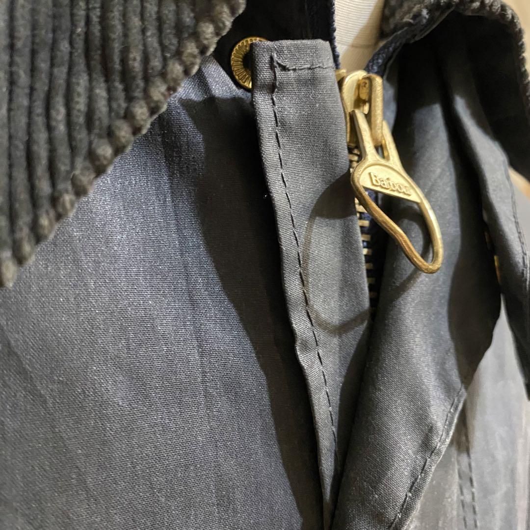 barbour border オイルドジャケット　ネイビー　36